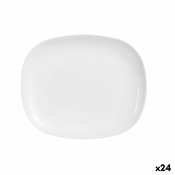 NEW Servirni krožnik Luminarc Sweet Line Pravokoten Bela Steklo (28 x 33 cm) (24 kosov)
