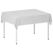 vidaXL Klobučevina za mizo Pravokotna Bela 140 x 160 cm