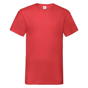 Mens Red T-shirt Valueweight V-Neck Fruit of the Loom