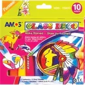 Set boja za staklenu foliju, AMOS, 10 različitih boja FDWD0043