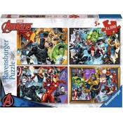 RAVENSBURGER Puzzle Marvel: Maščevalci 4x100 kosov