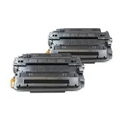 toner123 Komplet HP 55X/CE255X/55A/CE255A/LaserJet M521, M525, P3010, P3011, P3015 kompatibilna tonerja (2) - 2 x črna