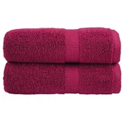 Vidaxl Premium brisače za goste SOLUND 2 kosa bordo 30x50 cm 600 g/m2