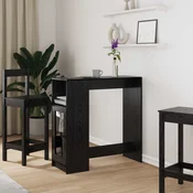 vidaXL Barska miza Črna Orehovina 101 x 40 x 103,5 cm Konstruiran les