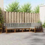 Set vanjskih sofa 5 kom. Prirodna i svjetlosiva