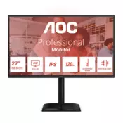 AOC 27E4U poslovni monitor - 68.6cm (27), FHD (1920 x 1080), IPS, 120Hz, 4ms (GtG), Adaptive Sync, HDR, USB razdelilnik, 1xD-SUB(VGA), 1xHDMI, 1xDP - 27E4U