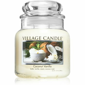 Village Candle Coconut Vanilla mirisna svijeca (Glass Lid) 389 g