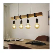 Eglo 33378 - LED Lestenec na vrvici TOWNSHEND 4xE27/4W/230V 2200K bež/črna