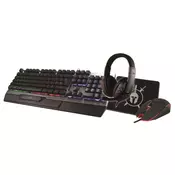 Tastatura MS Combat 4 in 1 Tast+miš+podloga+slušalice Set