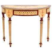 Casa Padrino luxury baroque console natural/brown 100 cm - Handmade solid wood console table with drawer - Luxury living room furniture in baroque style - Baroque furniture - Baroque furnishings
