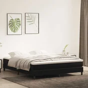 vidaXL Postelja z vzmetnim vzmetnim okvirjem brez vzmetnice črna 180x220 cm žamet