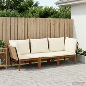 vidaXL 3 pcs Masivno akacijevo les in vrv Naravna