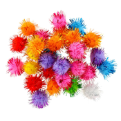 Pom pom plisane kugle sa gliterom 20 mm