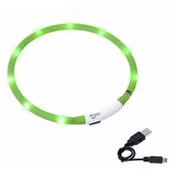 Karlie ovratnica z LED lučko zelena obseg 20-75cm