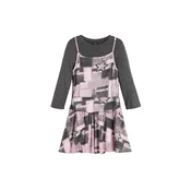 Desigual Obleka siva / roza