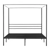 VEVOR Postelja s baldahinom kraljevska velikost 2095x193x183 cm črna