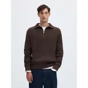 SELECTED Pulover SLHDRY temno rjava