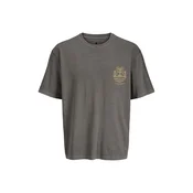 JACK & JONES Majica Manson bež/siva