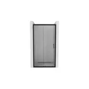 Mexen Apia drsna tuš vrata 90 cm, prozorna, črna - 845-090-000-70-00