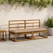 vidaXL Blazina za klop VIANEN 100% poliester Peščena 200 x 60 x 12 cm