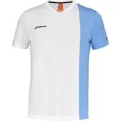 Otroška majica Babolat  Play Crew Neck Tee Boy White/Blithe Blue Hthr 10 - 12 let
