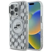 slomart Etui Karl Lagerfeld IML Monogram Karl & Choupette Head MagSafe za iPhone 16 Pro - prozorno