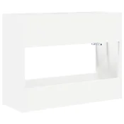 Vidaxl Stojalo za dežnik Bela 65 x 24 x 50 cm Konstruiran les