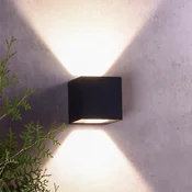 Deko-Light Zunanja stenska svetilka LED Jabbah, temno siva, navzgor/navzdol - Sodobni - Kovina