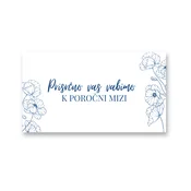 Personal Kartica kot povabilo za mizo - Modro tiskanje Izberite količino: 31 kos - 60 kos