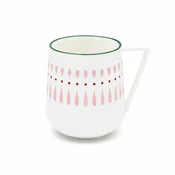 DUKA LEA porcelanasta skodelica 450 ml zeleno roza
