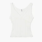 Cropp - Cipkasta bluza - white