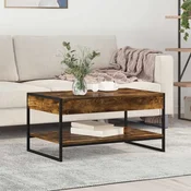 vidaXL Klubska miza Dimni hrast 80 x 50 x 40 cm Konstruiran les