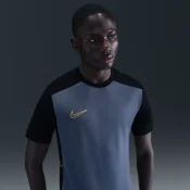 Nike Academy Mens Dri-FIT Short-Sleeve Football Top - Blue - Polyester
