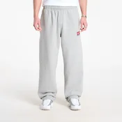 Superge Nike Solo Swoosh Mens Fleece Open-Hem Pants Dk Grey Heather/ White XL
