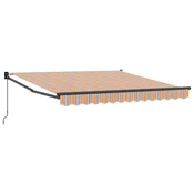 Vidaxl Vlečna tenda večbarvno 350 x 250 cm 100% poliester in aluminij