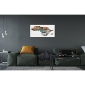 tulup.si Slika na akrilnem steklu Zebra žirafa tiger 120x60 cm 4 obešalnika