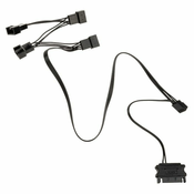 Kolink PC ventilator Y-kabel [1x 4-polni ženski konektor za računalniški ventilator - 4x 4-polni ženski konektor za računalniški ventilator] 0.35 m črna Koli, (20416151)