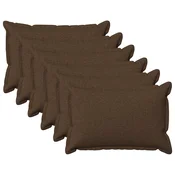 vidaXL Prevleka za blazino 6 pcs HOUTEN Rjava 30 x 50 cm Lažni lanu
