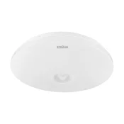 Moderna bela okrogla stropna svetilka O25,5 cm za predsobo, dnevno sobo, senzor gibanja, zatemnljiva, nevtralna barva, LED, 12 W, VINIL, Struhm