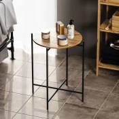 Hanah Home Klub sto 46x56x46cm Crno-Bež