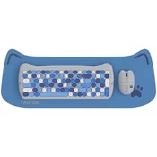 CANYON HSET-W6 Tipkovnica + Miš + Podloga Kitty Edition | Wireless | Plava