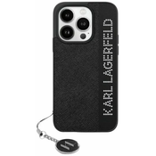 Etui za telefon Karl Lagerfeld iPhone 15 Pro Max 6.7 črna barva, KLHCP15XPSAKDGCK