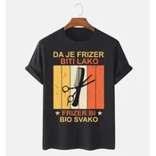 MAFIMI Majica Da je frizer biti lako frizer bi bio svako, Crna