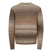Only & Sons Pulover ONSMACK karamel/kapučino/temno rjava