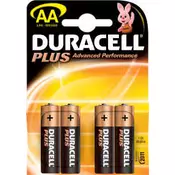 DURACELL baterija PLUS AA MN 1500 1.5V ALKALNE 4KOM