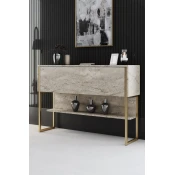 Hanah Home Komoda Luxe 120x80x30cm Bež-Zlatna