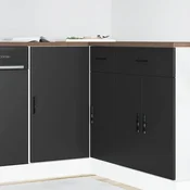 Vidaxl vidaXL Spodnja omarica za umivalnik črna lepljena lesena