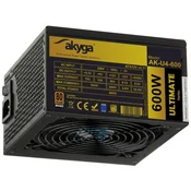 Akyga AK-U4-600 ATX napajalnik 600W 80+ Bronze APFC P8 PCI-E 6pin 6+2pin 6x SATA