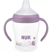 NUK Perfect Match Hippo steklenička za učenje pitja z indikatorjem temperature 6m+ 150 ml