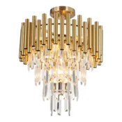 Milagro Stropna svetilka MADISON GOLD z 9 grli E14